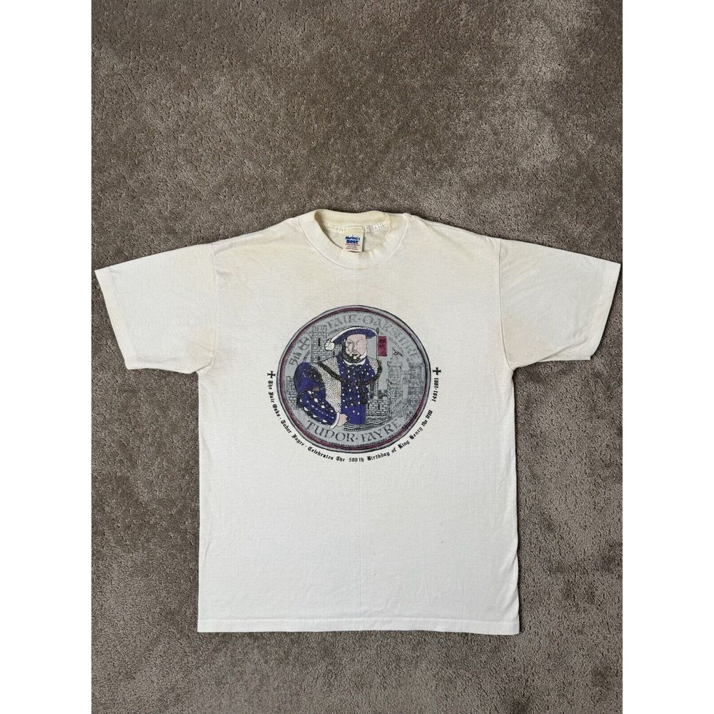 Vintage Mens Tshirt Marinas Birthday Celebrating 500 Years King Henry 1991, Sz L
